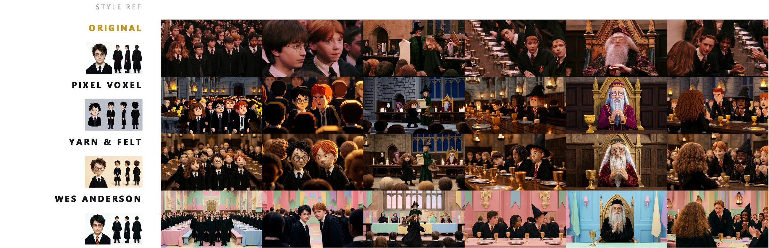 Visual-treatment editing across linked shots.